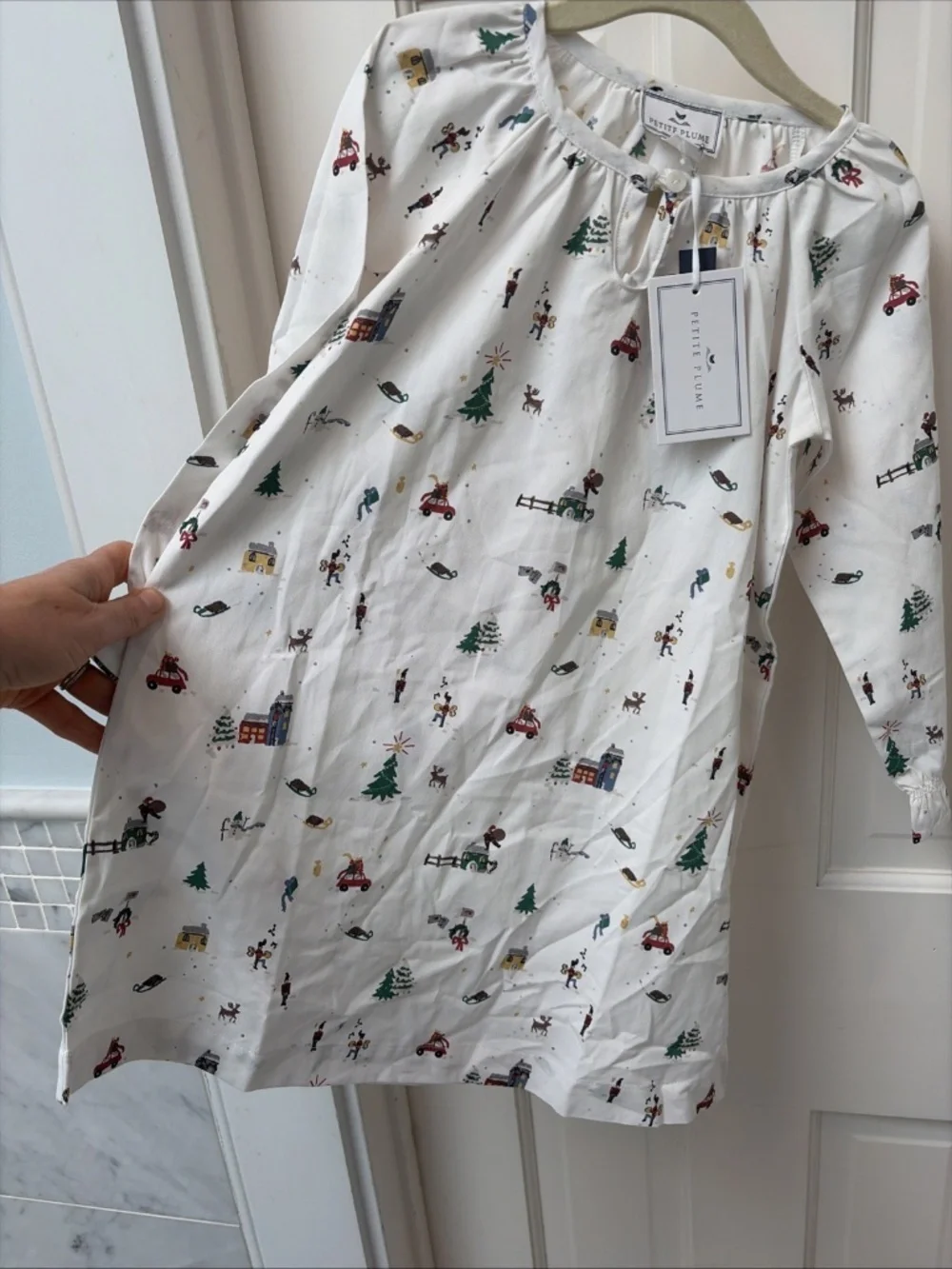 NWT Petite Plume 3T Twill Delphine Holiday Christmas Nightgown 100% Cotton